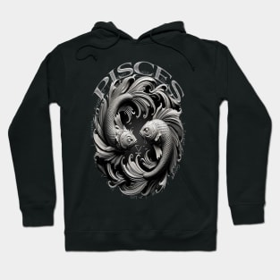 Fluid Pisces Zodiac Sign & Water Dance Hoodie